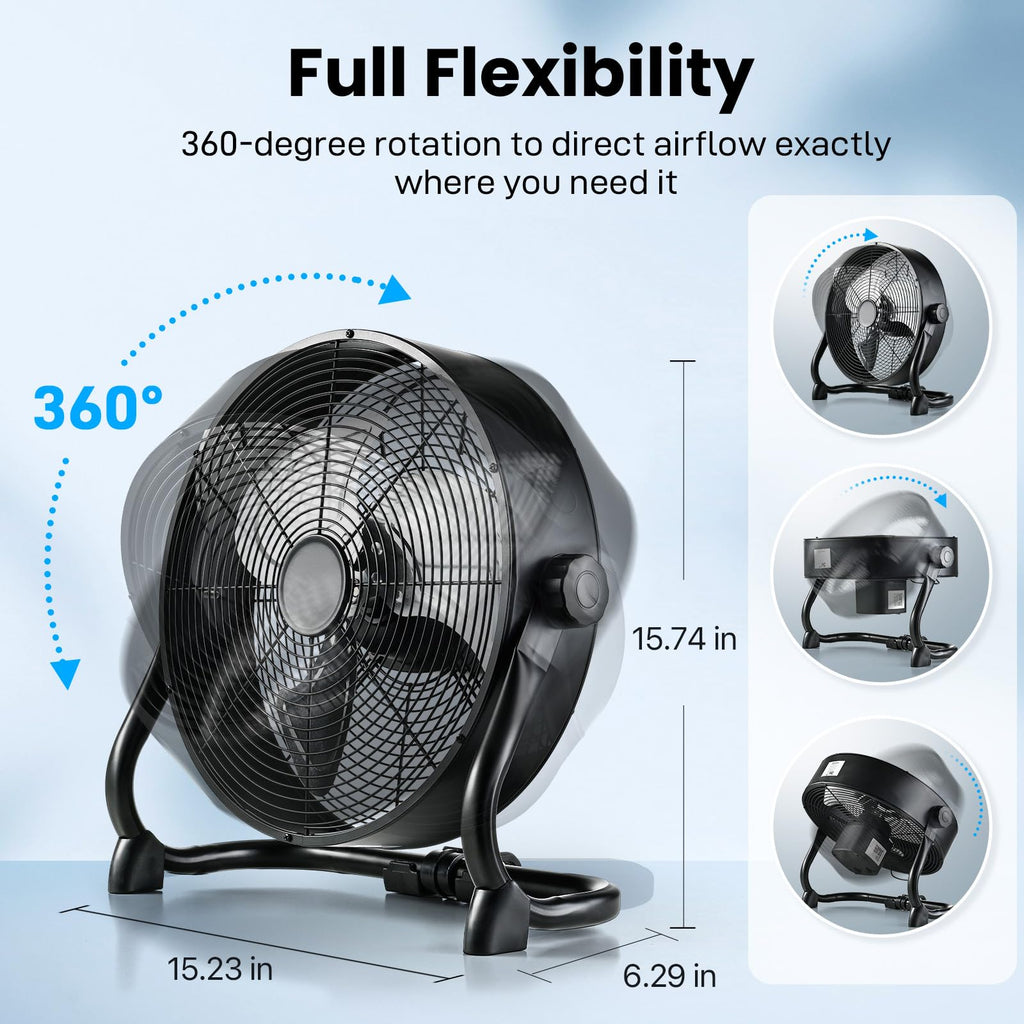 12" Rechargeable Battery Powered Portable Outdoor Fan H874301