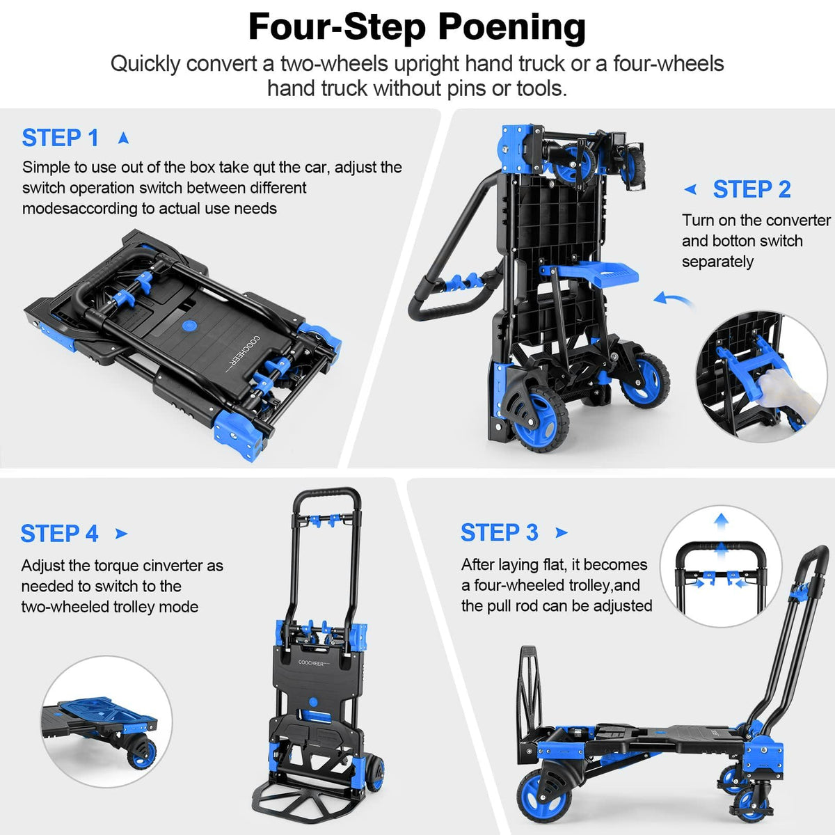 Heavy Duty 330lbs Folding Hand Truck M9937
