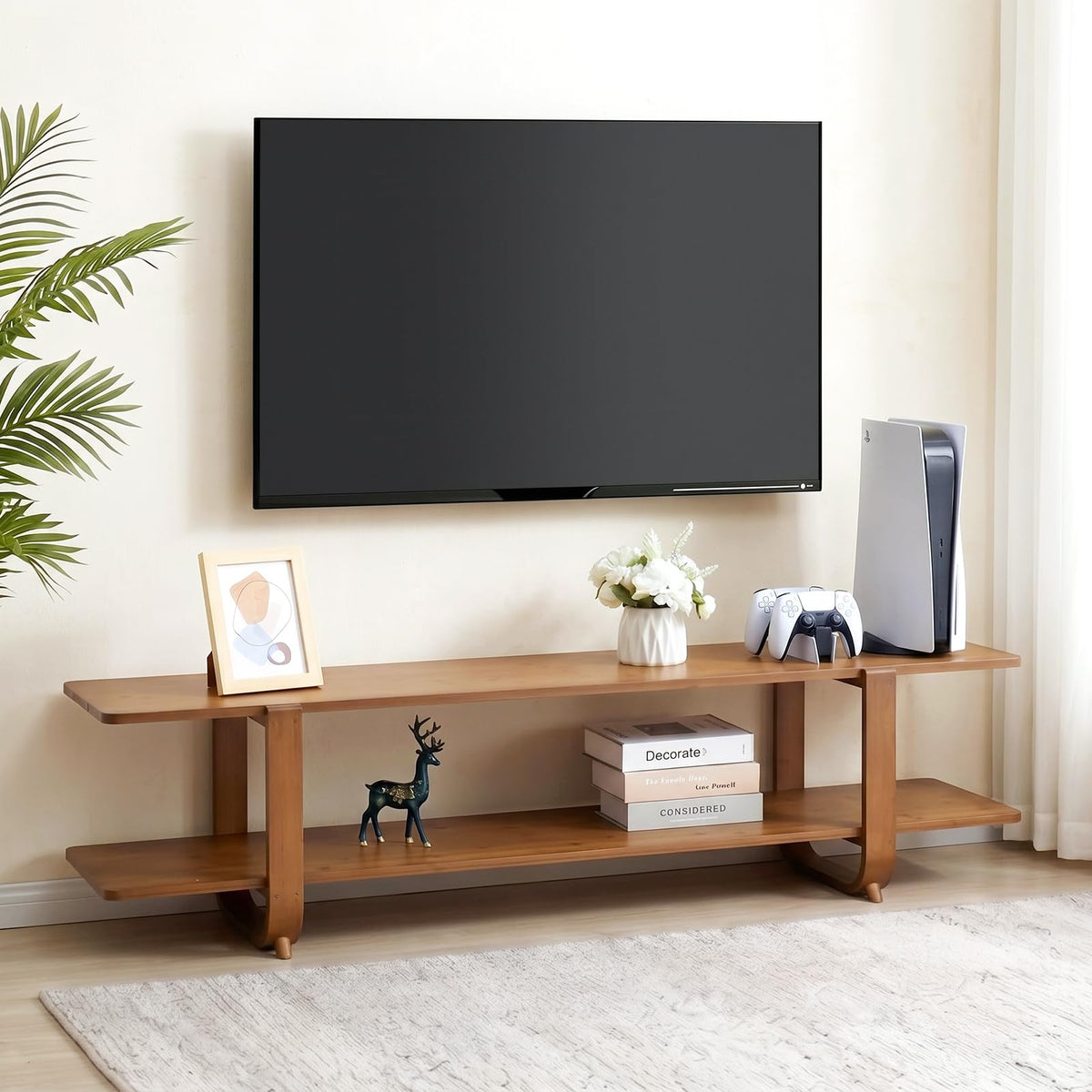 Bamboo TV Stand with Storage up to 65'' P69281
