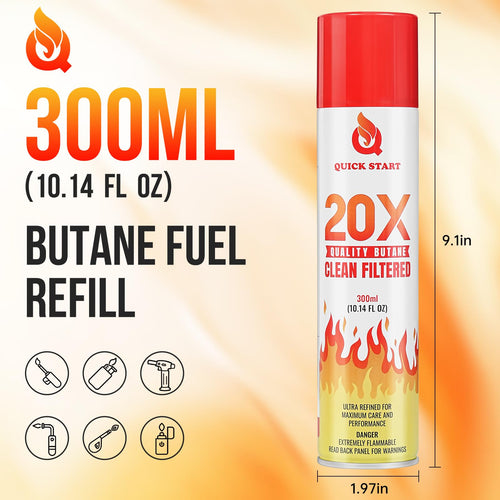 12 Pack Universal Butane Fuel Refill K393969