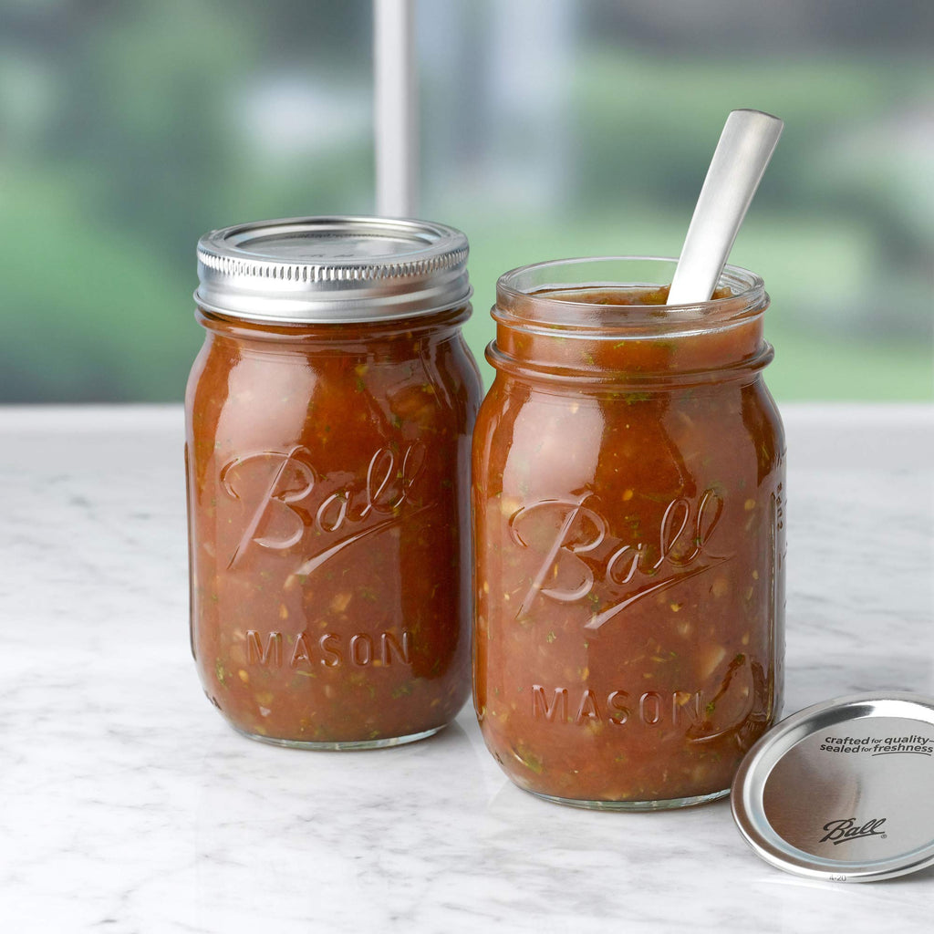 16 oz Regular Mouth Mason Jar with Lids and Bands (12 Units) S863347