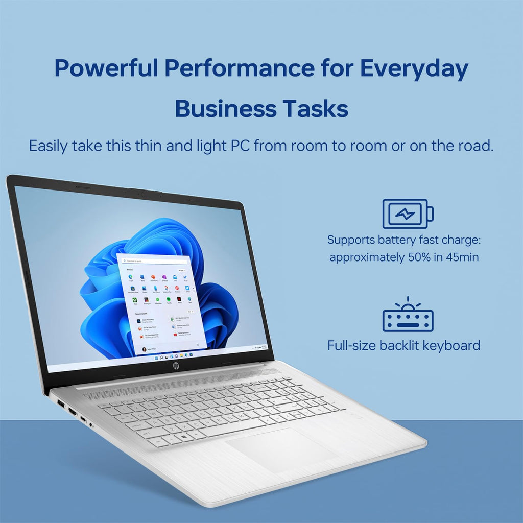 17.3" HD+ Touchscreen Laptop, 12th Gen Intel Core i7, 64GB RAM, 2TB SSD, Silver H167