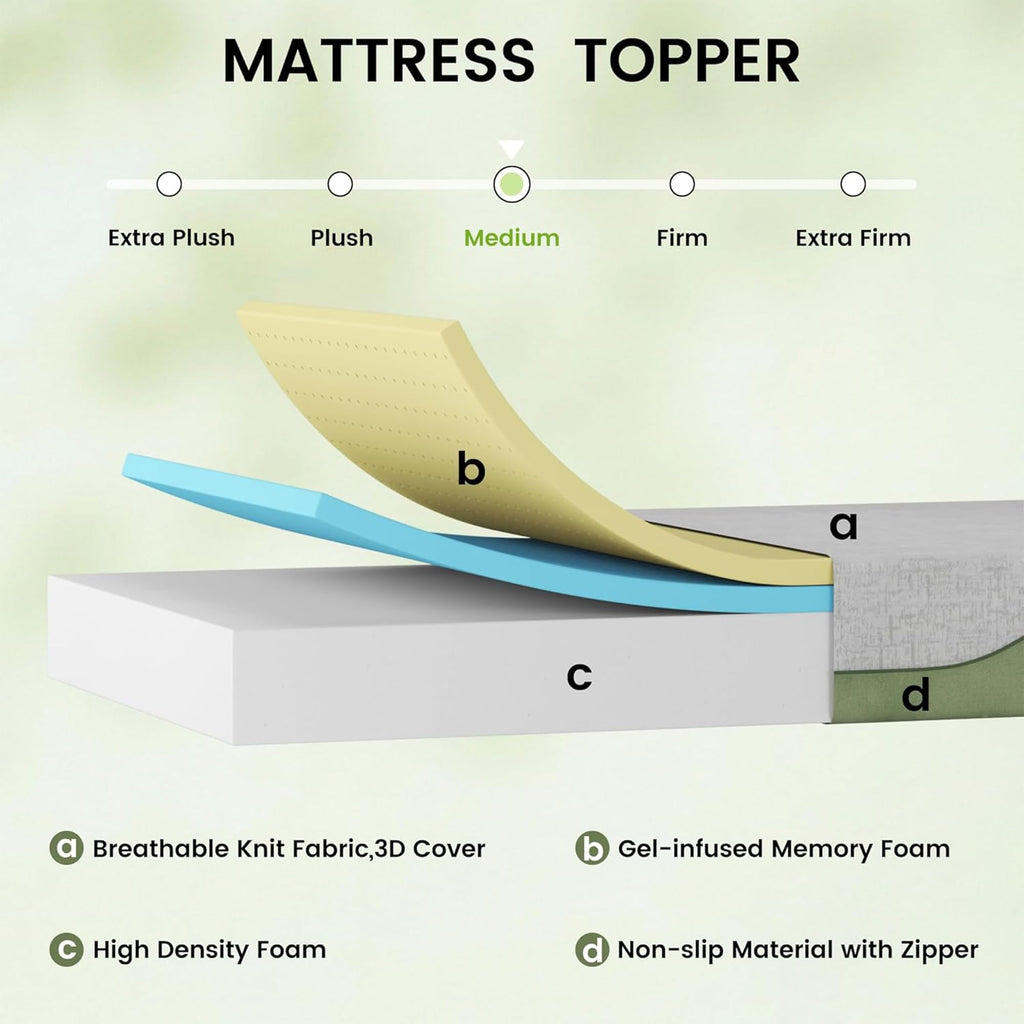6 Inch Twin Size Cooling Gel Memory Foam Mattress N3293