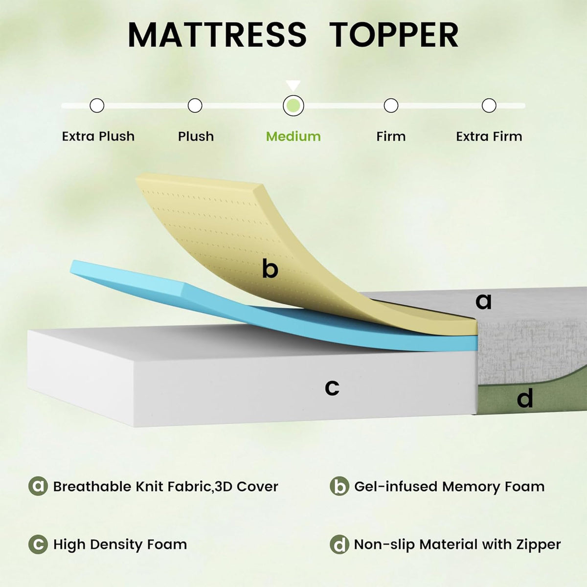 6 Inch Twin Size Cooling Gel Memory Foam Mattress N3293