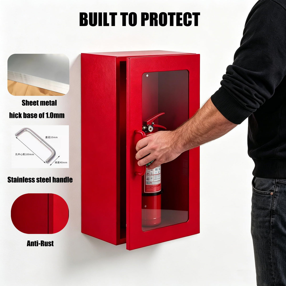 5lb Steel Fire Extinguisher Cabinet Q8866