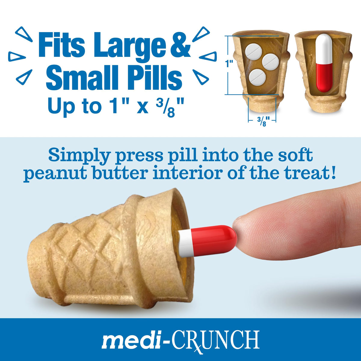 Peanut Butter Dog Pill Treats 30 Count G6794