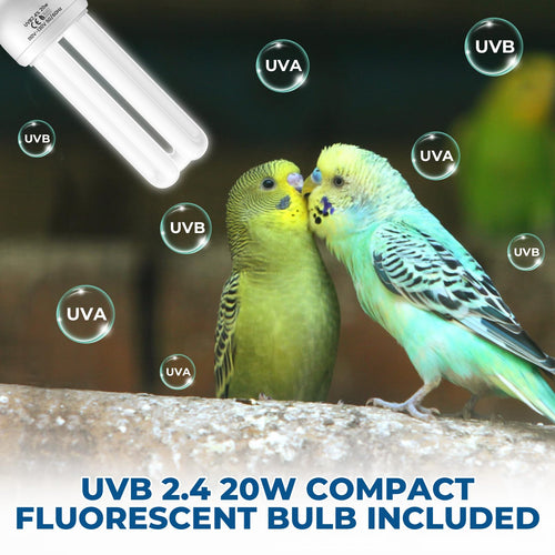 2.4% UVB Bird Cage Light Fixture Combo Kit with Adjustable Timer Y90770