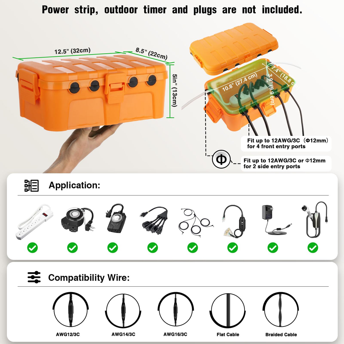 Large IP54 Waterproof Outdoor Electrical Box W52582