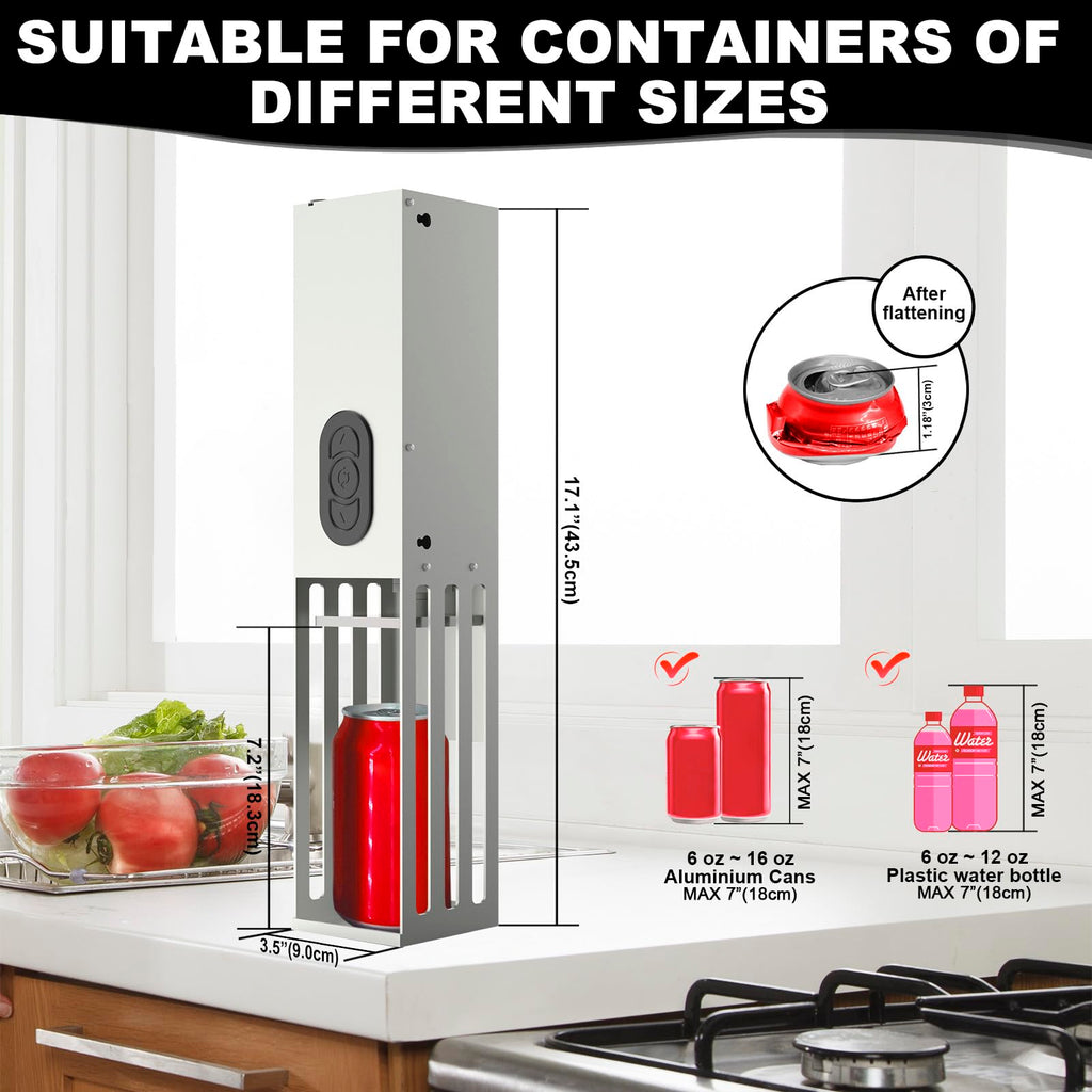 Electric Can Crusher Wall Mounted 12oz & 16oz I4702
