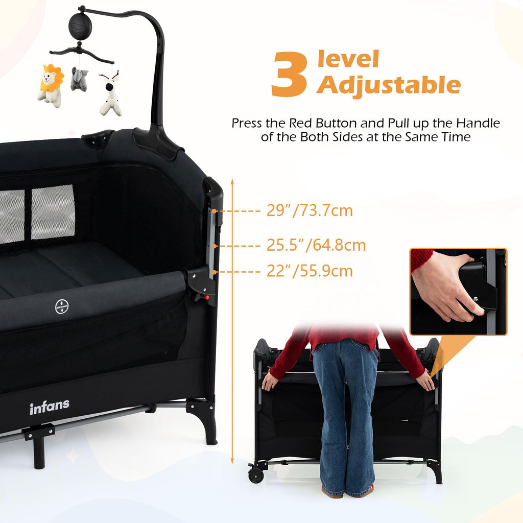 4 in 1 Baby Bassinet Bedside Crib Y58138