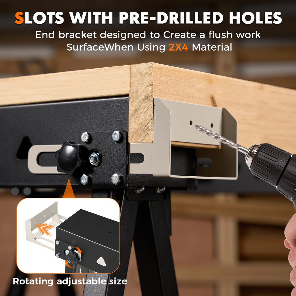 Heavy Duty Folding Sawhorse 2 Pack H438