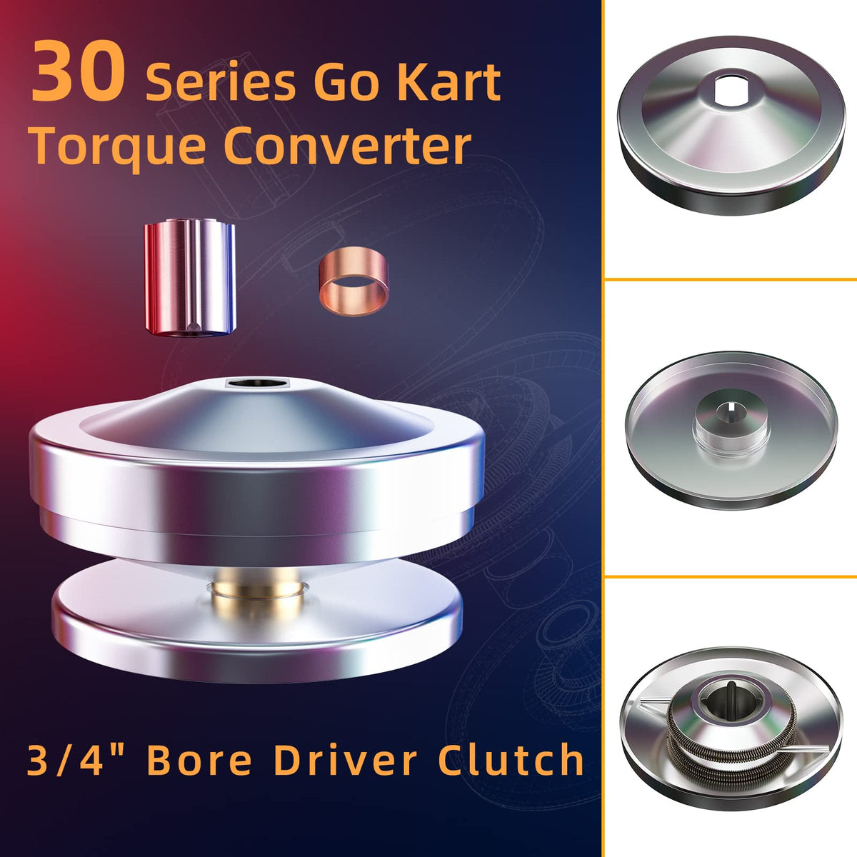 3/4 Bore 6.5 HP Torque Converter Kit V55871