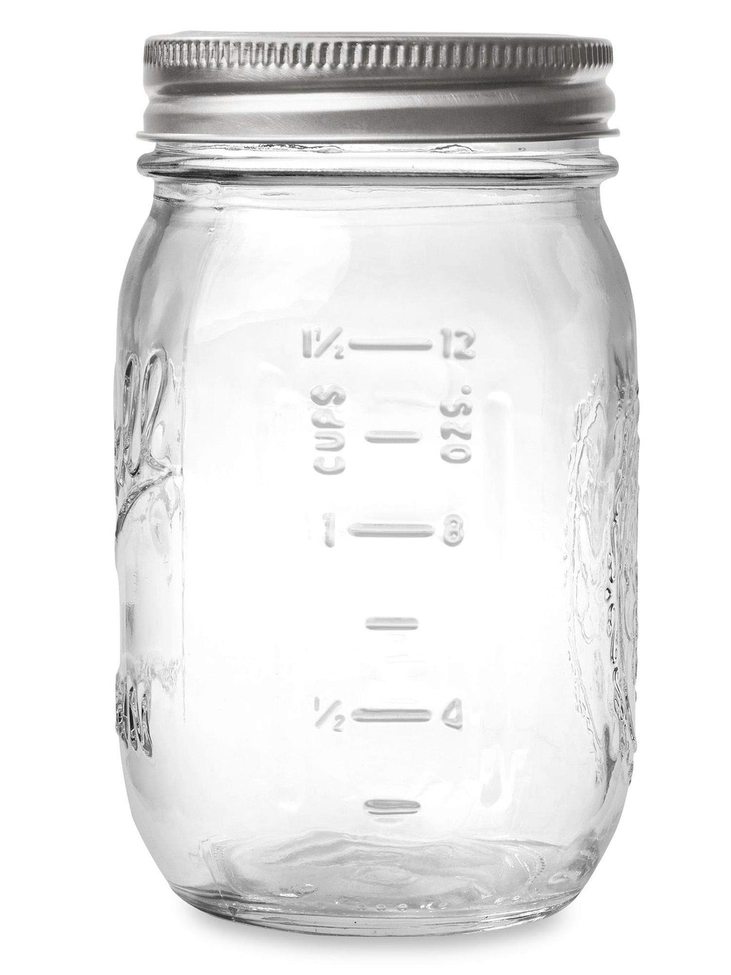 16 oz Regular Mouth Mason Jar with Lids and Bands (12 Units) S863347