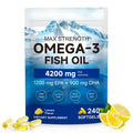 Omega 3 Fish Oil 4200 mg Per Serving 1200 mg EPA 900 mg DHA Lemon Flavor O32686
