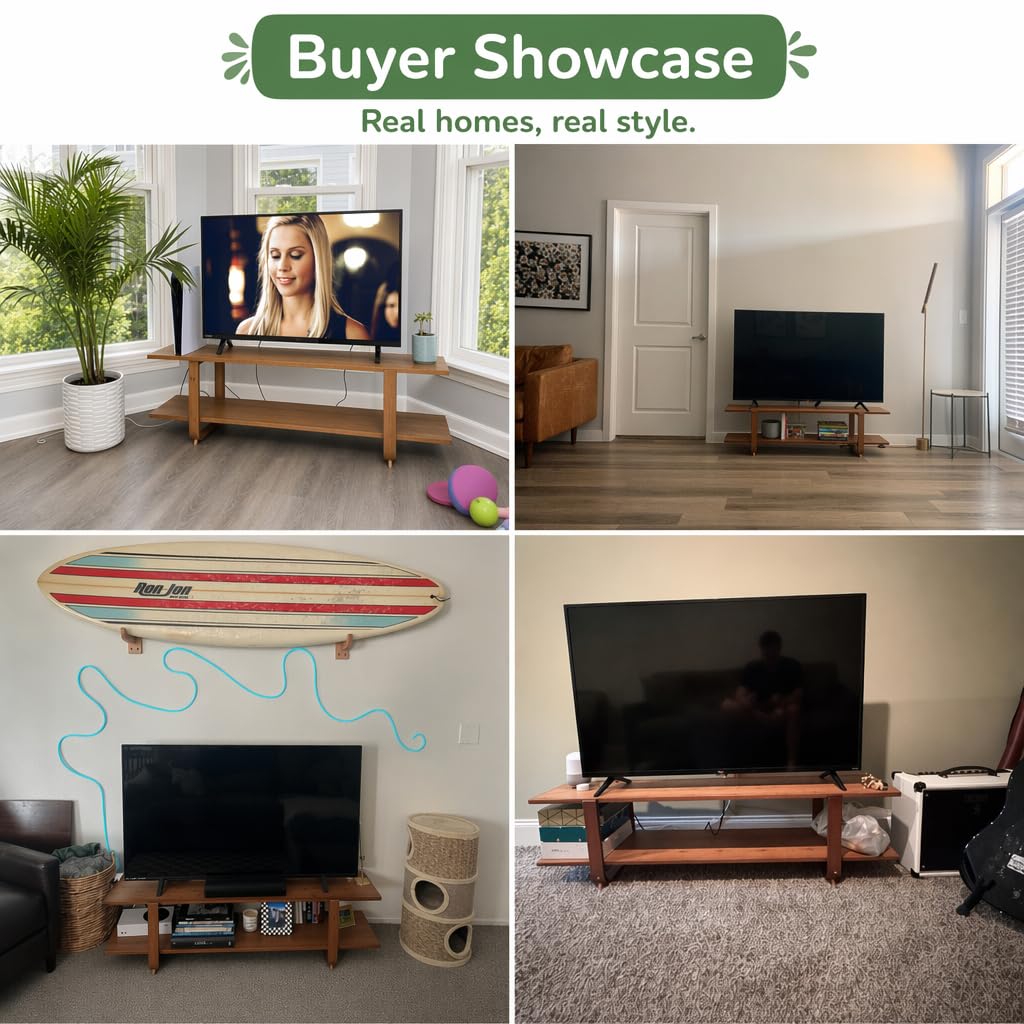 Bamboo TV Stand with Storage up to 65'' P69281