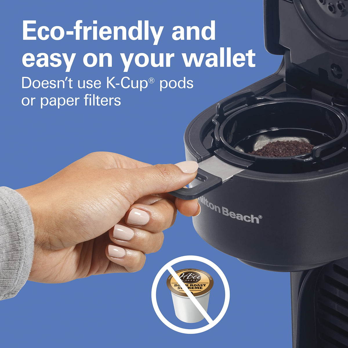 Single Serve Coffee Maker Black Y495