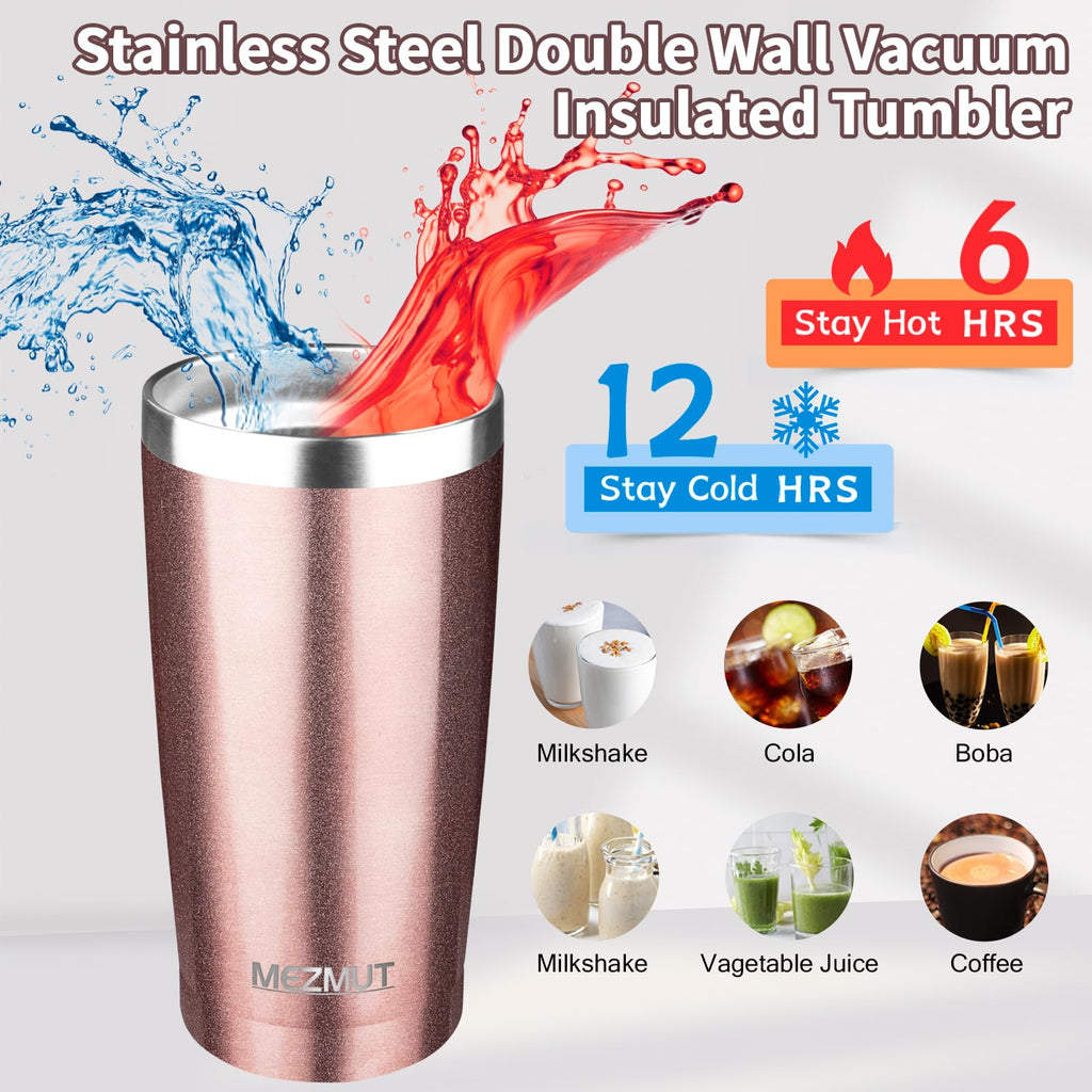 20oz Insulated Tumbler with Lid Straw W6158