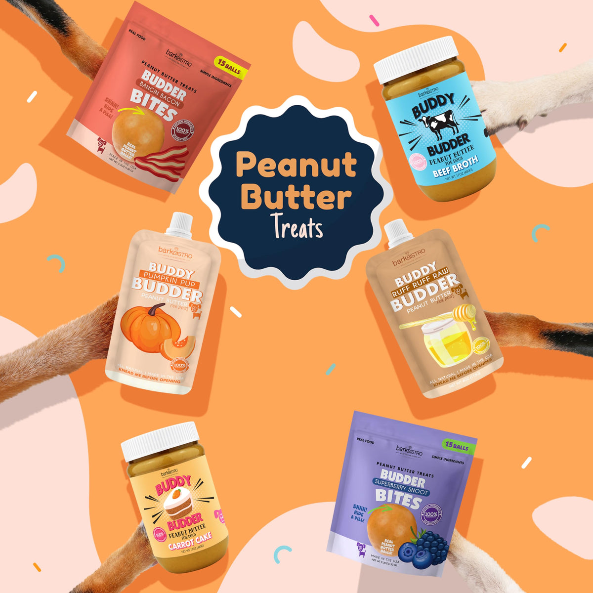 3 Pack 4oz Natural Peanut Butter Dog Treats R906