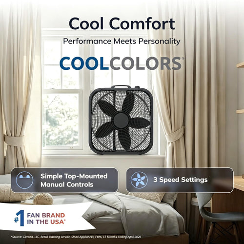 20 Inch 3 Speed Portable Box Fan Y373