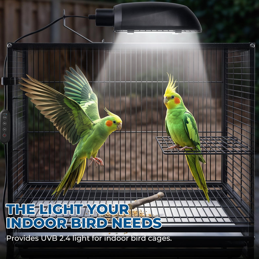 2.4% UVB Bird Cage Light Fixture Combo Kit with Adjustable Timer Y90770