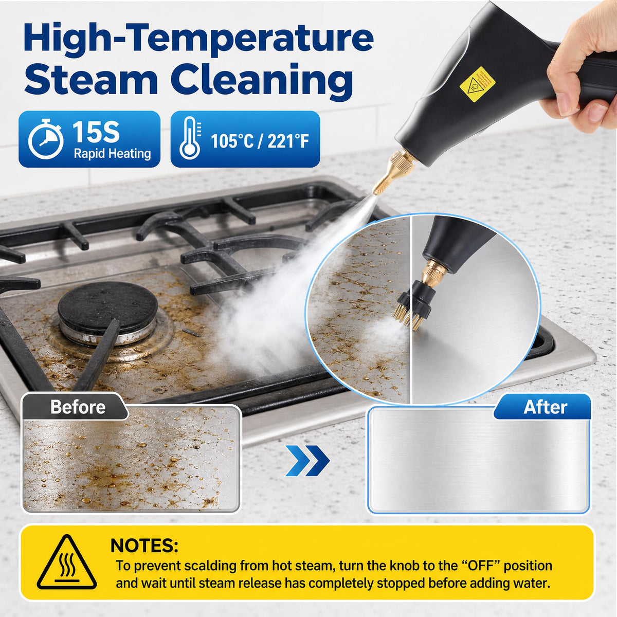 High Pressure Handheld Steam Cleaner 1.8L Tank R62164