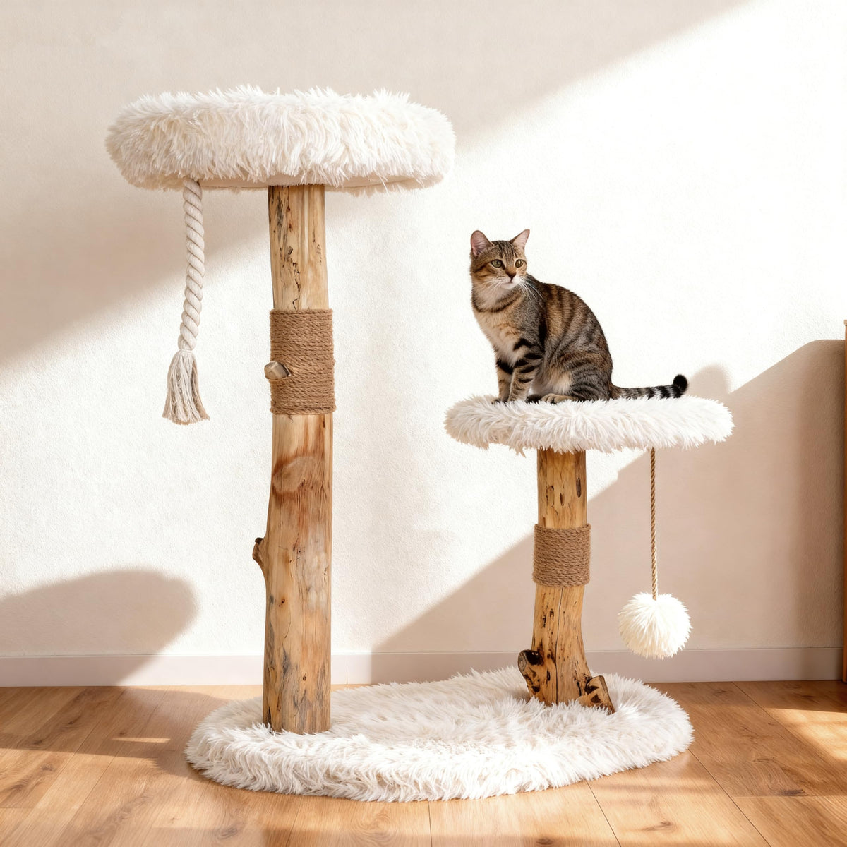 Modern Cat Tree Tower with Sisal Scratching Post D905527