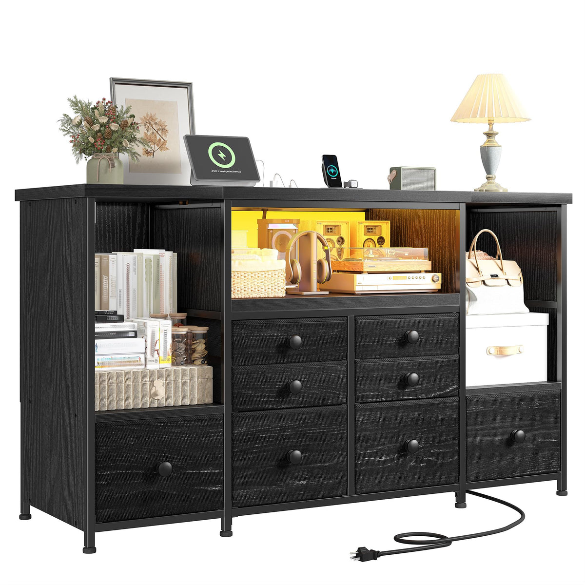 Modern LED Dresser with 8 Drawers G255029