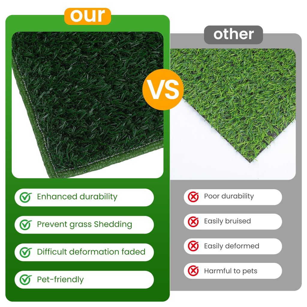 Artificial Grass Dog Potty Pad with Tray C26306
