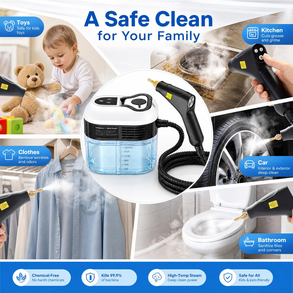 High Pressure Handheld Steam Cleaner 1.8L Tank R62164
