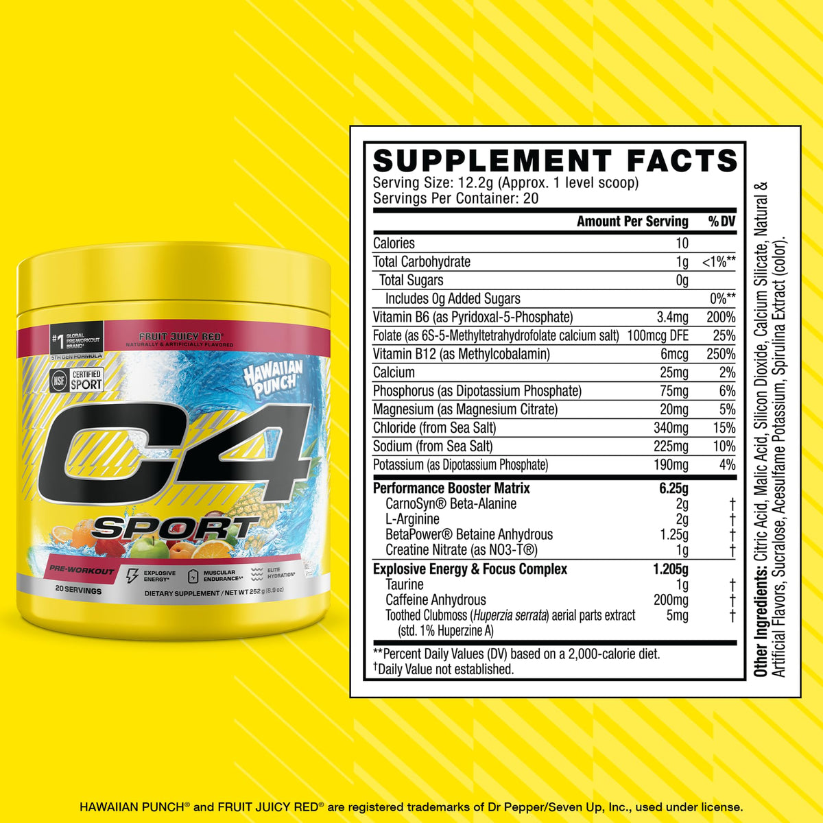 Pre Workout with 200mg Caffeine, 20 Servings R868