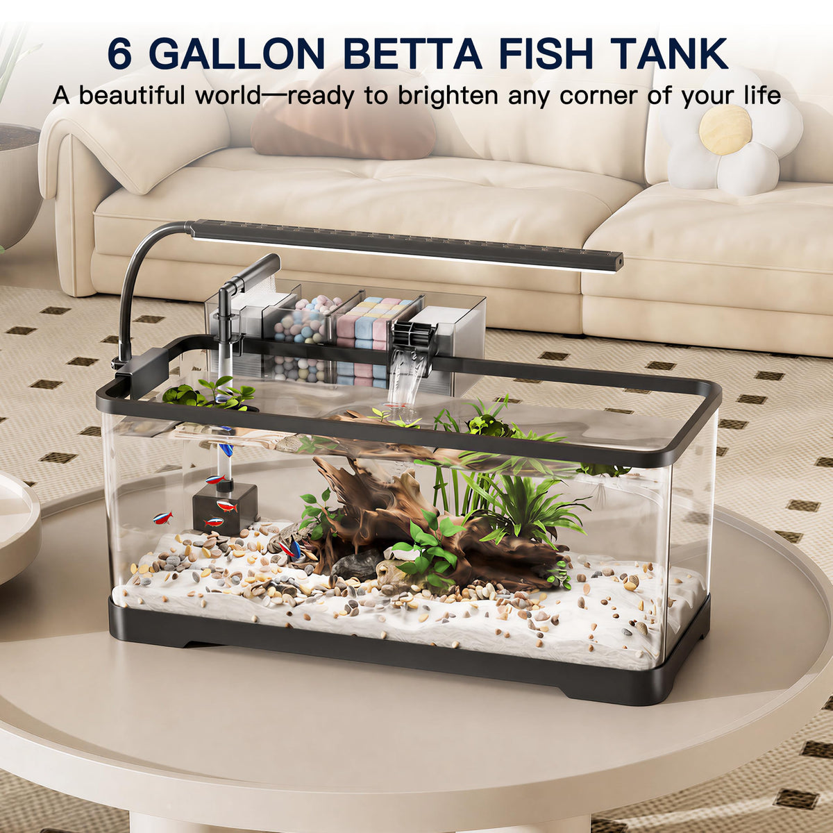 6 Gallon Betta Fish Tank U485001