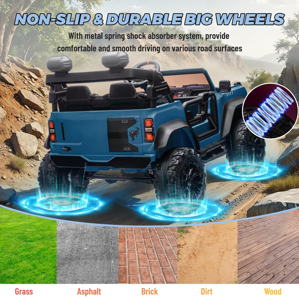 2 Seater 24V Electric Ride On Truck with Remote Control J2364