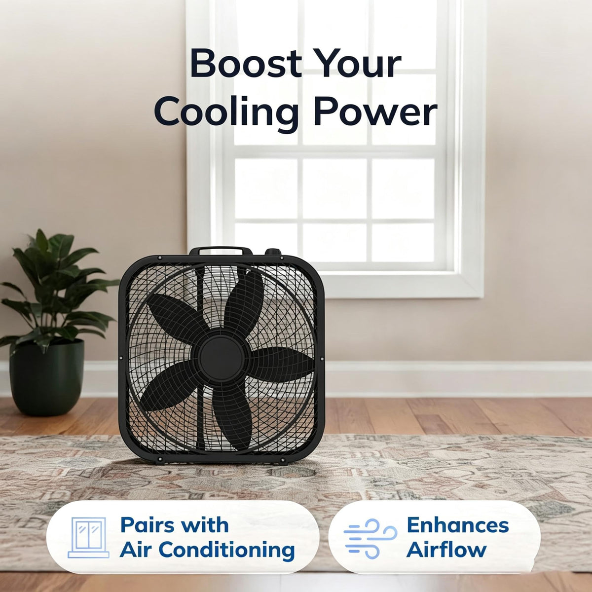 20 Inch 3 Speed Portable Box Fan Y373