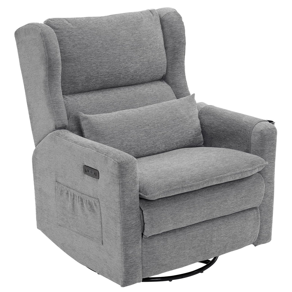 Oversized Swivel Rocker Recliner with Adjustable Headrest A721