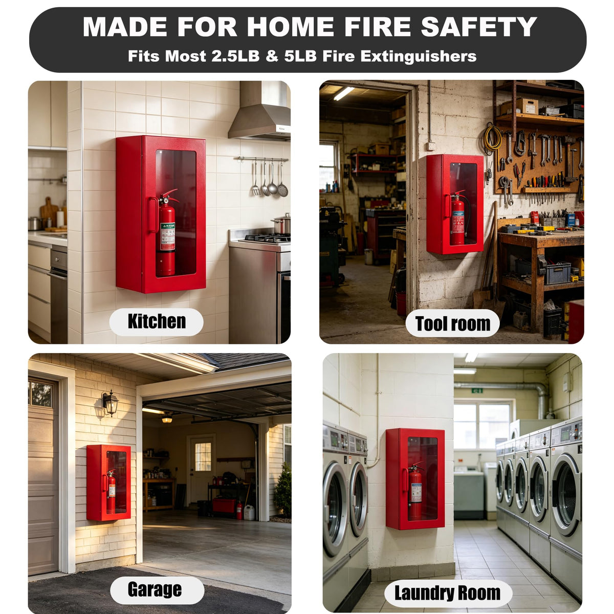 5lb Steel Fire Extinguisher Cabinet Q8866