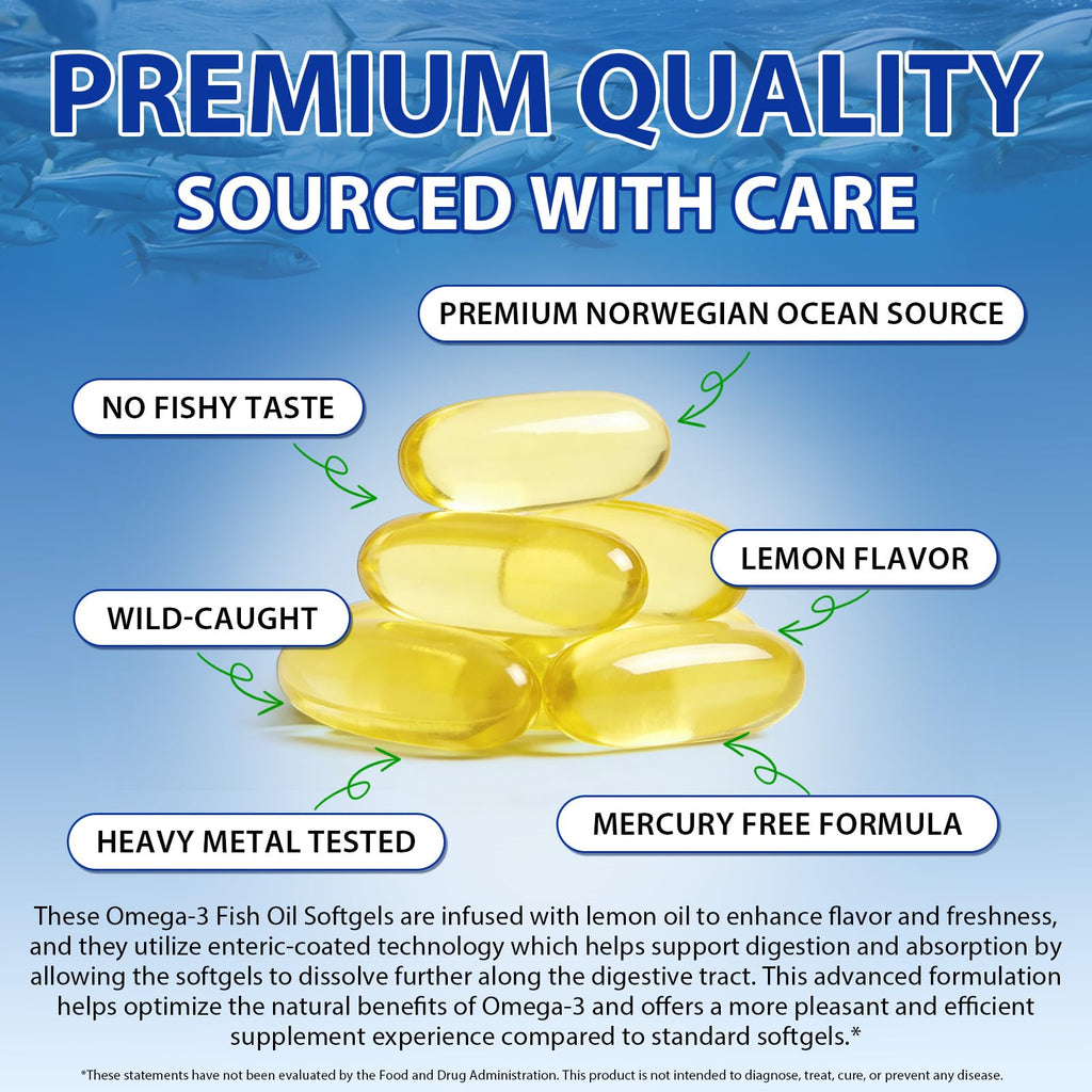 Omega 3 Fish Oil 4200 mg Per Serving 1200 mg EPA 900 mg DHA Lemon Flavor O32686