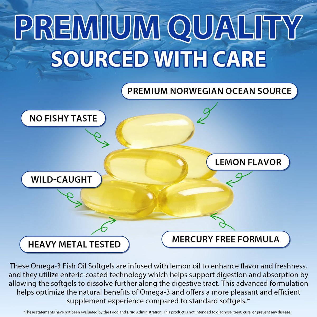 Omega 3 Fish Oil 4200 mg Per Serving 1200 mg EPA 900 mg DHA Lemon Flavor O32686