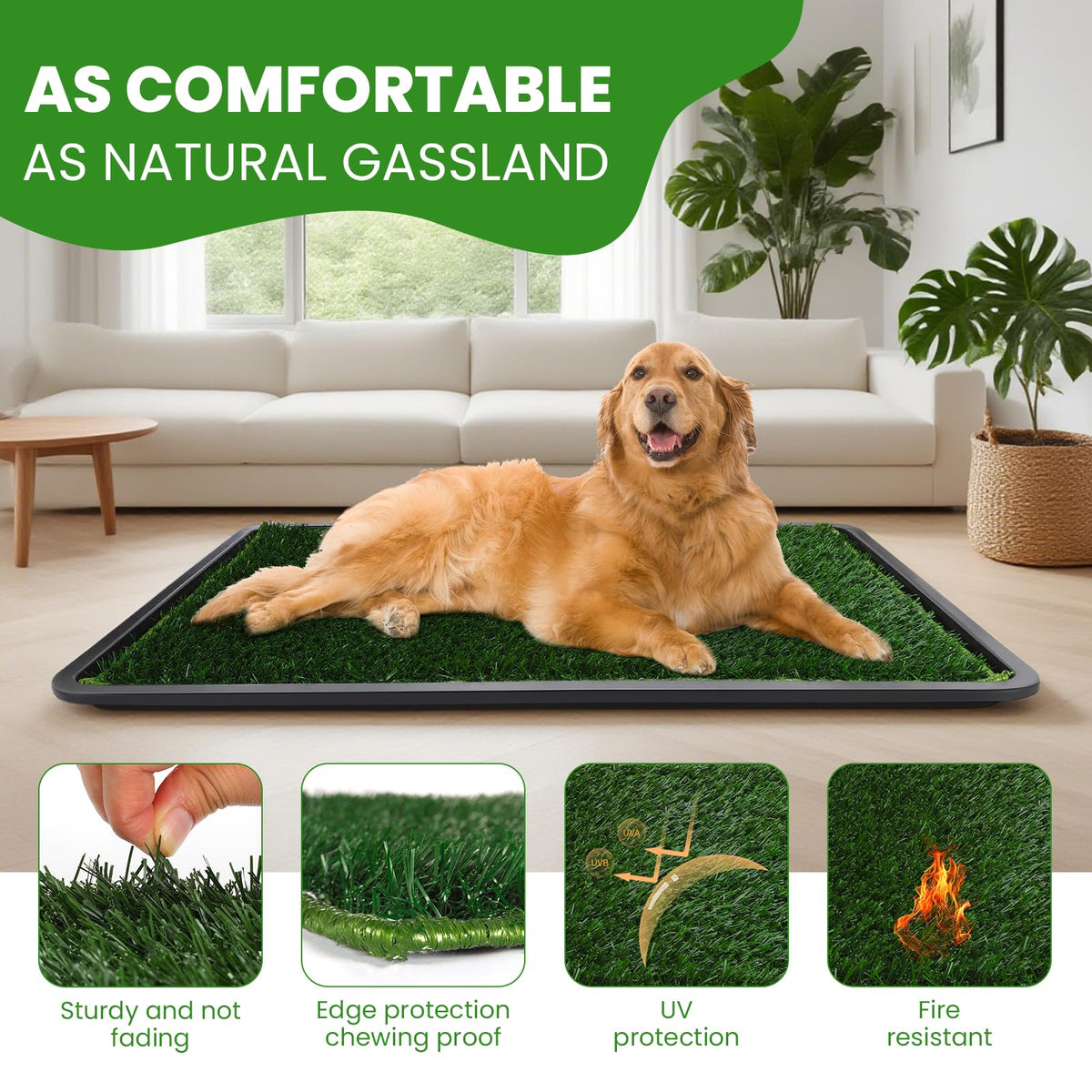 Artificial Grass Dog Potty Pad with Tray C26306