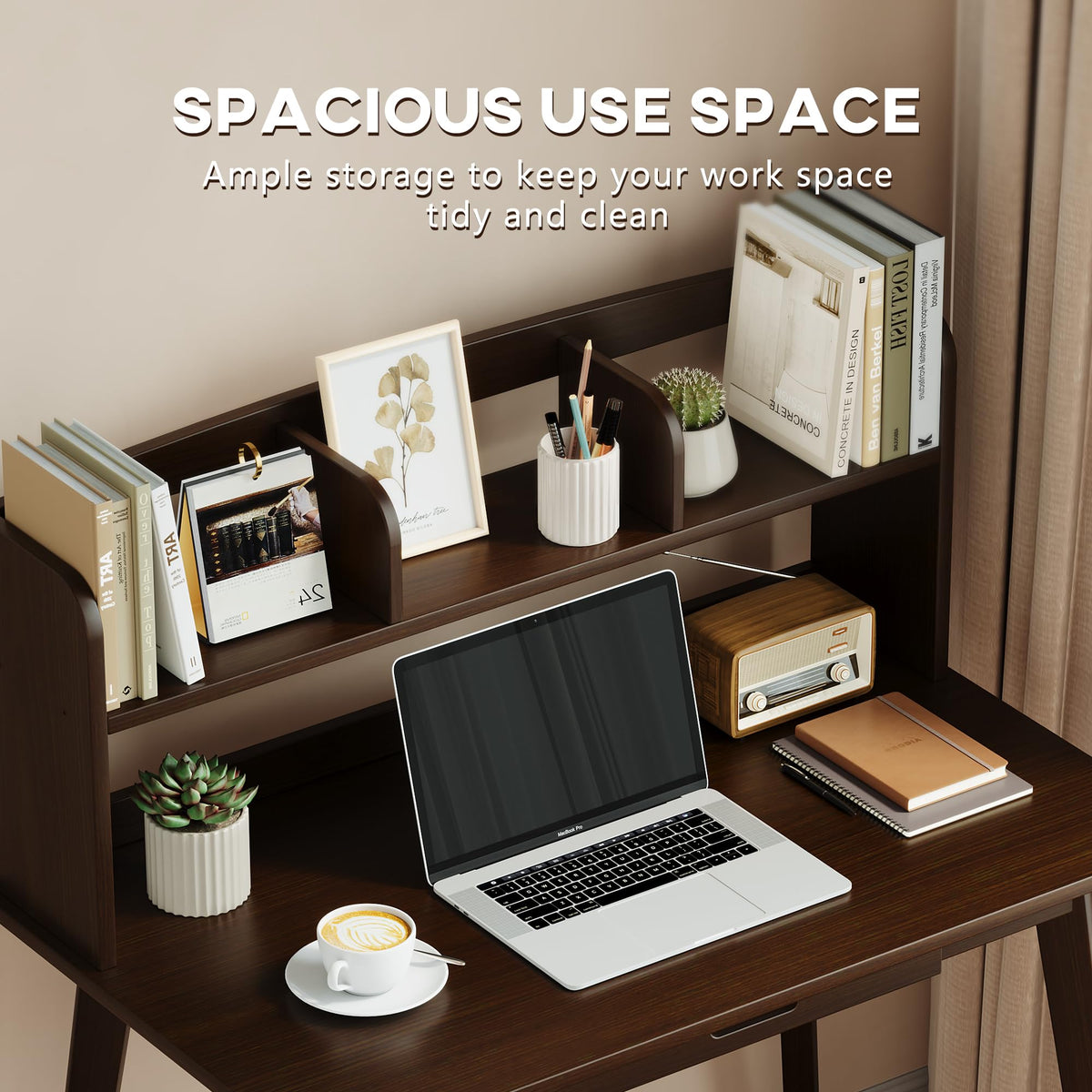 Small Writing Desk with Hutch V32953
