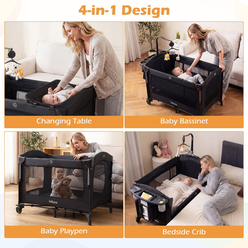 4 in 1 Baby Bassinet Bedside Crib Y58138