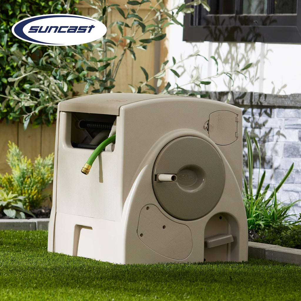 Automatic Rewind Garden Hose Reel, 100 ft. 5/8 in. Vinyl Hose Holder N2642