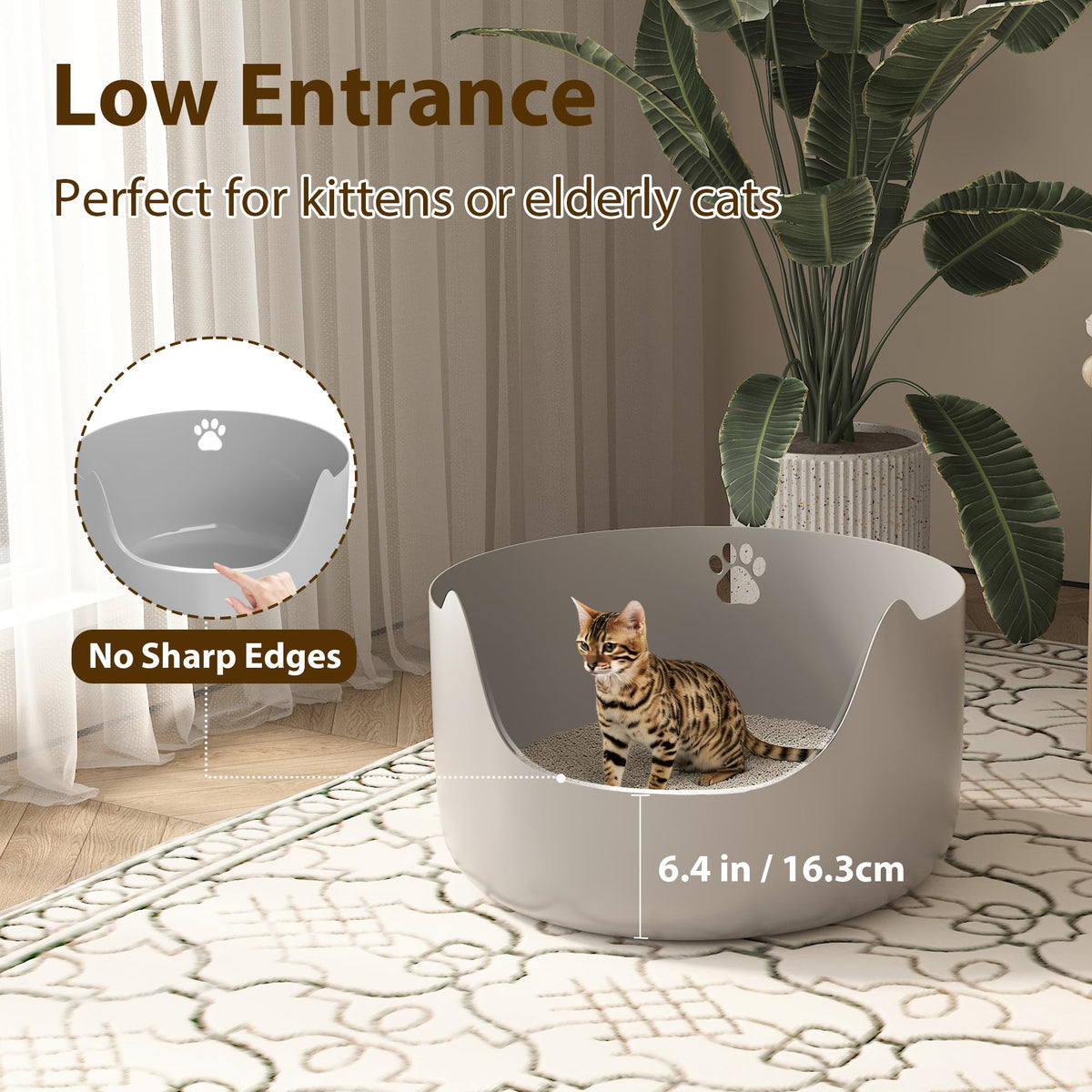 Large Low Entry Plastic Litter Pan T737