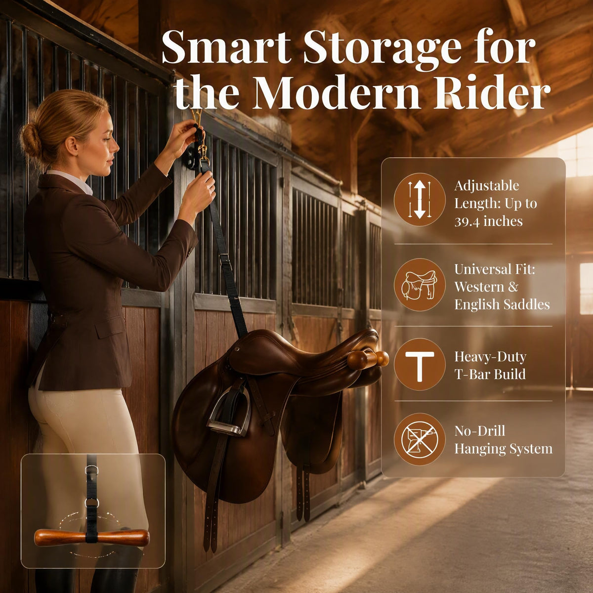 Portable Adjustable Saddle Rack I6777