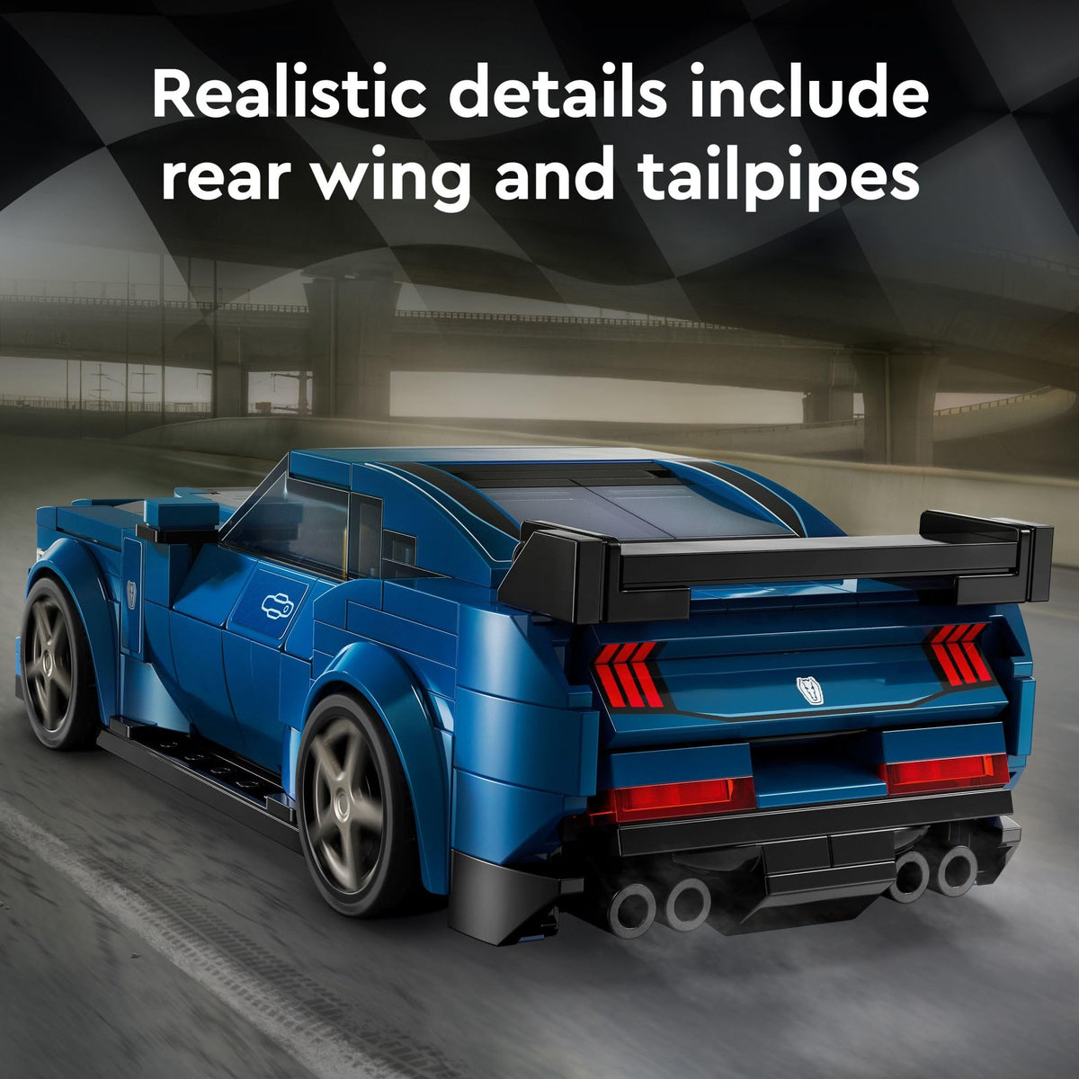Buildable Blue Sports Car Model Set A66368
