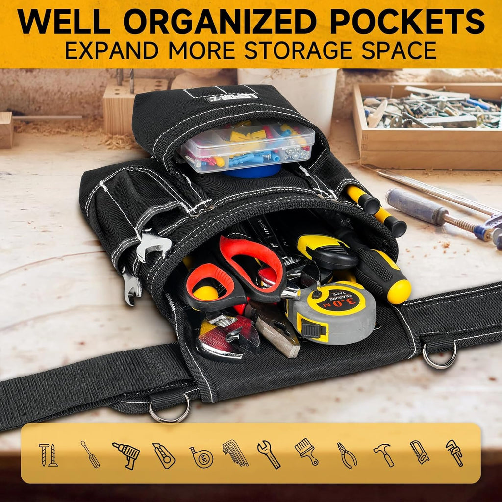 27-Pockets Heavy Duty Tool Belt with Suspenders S1478