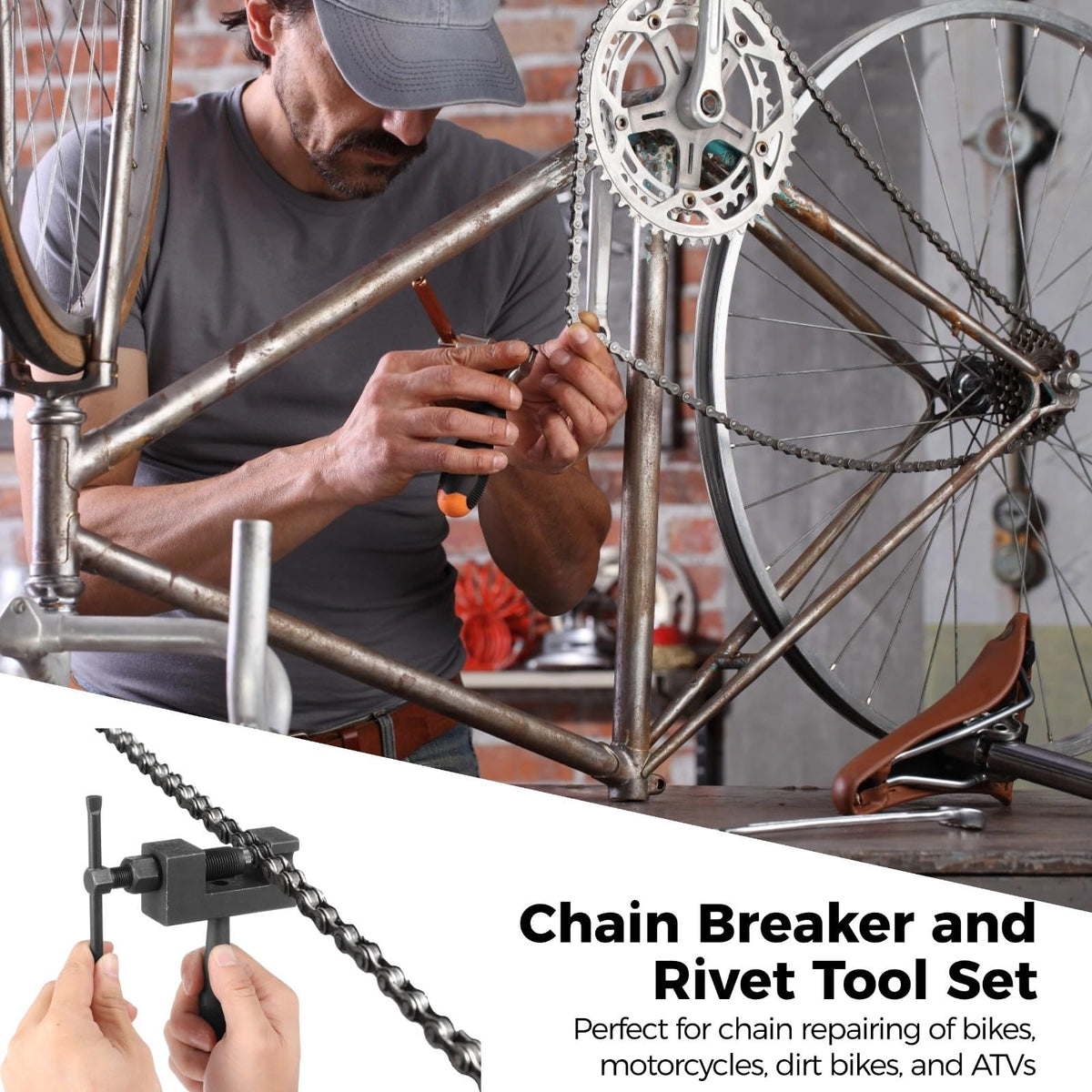 15 Pcs Motorcycle Chain Breaker Tool Set R576