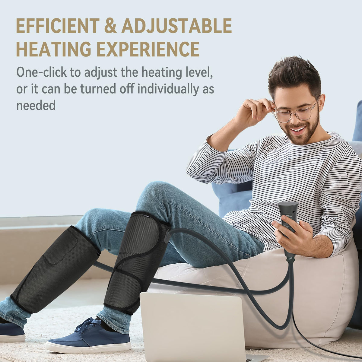 Air Compression Leg Massager with Heat V1062