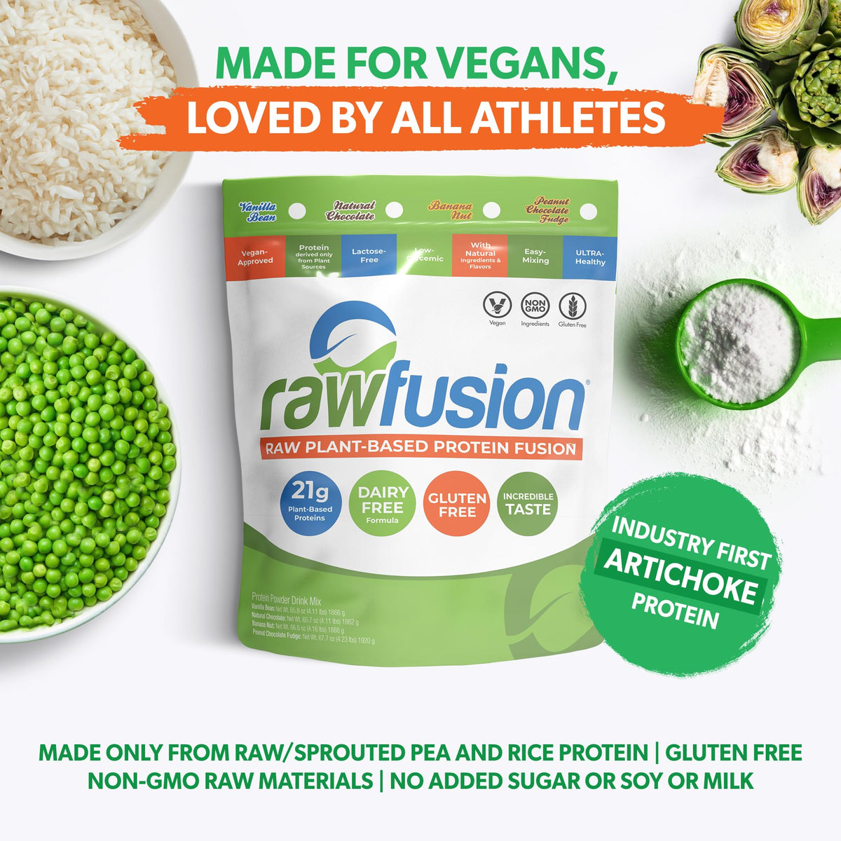 Vegan Protein Powder Vanilla Bean 60 Servings P8299