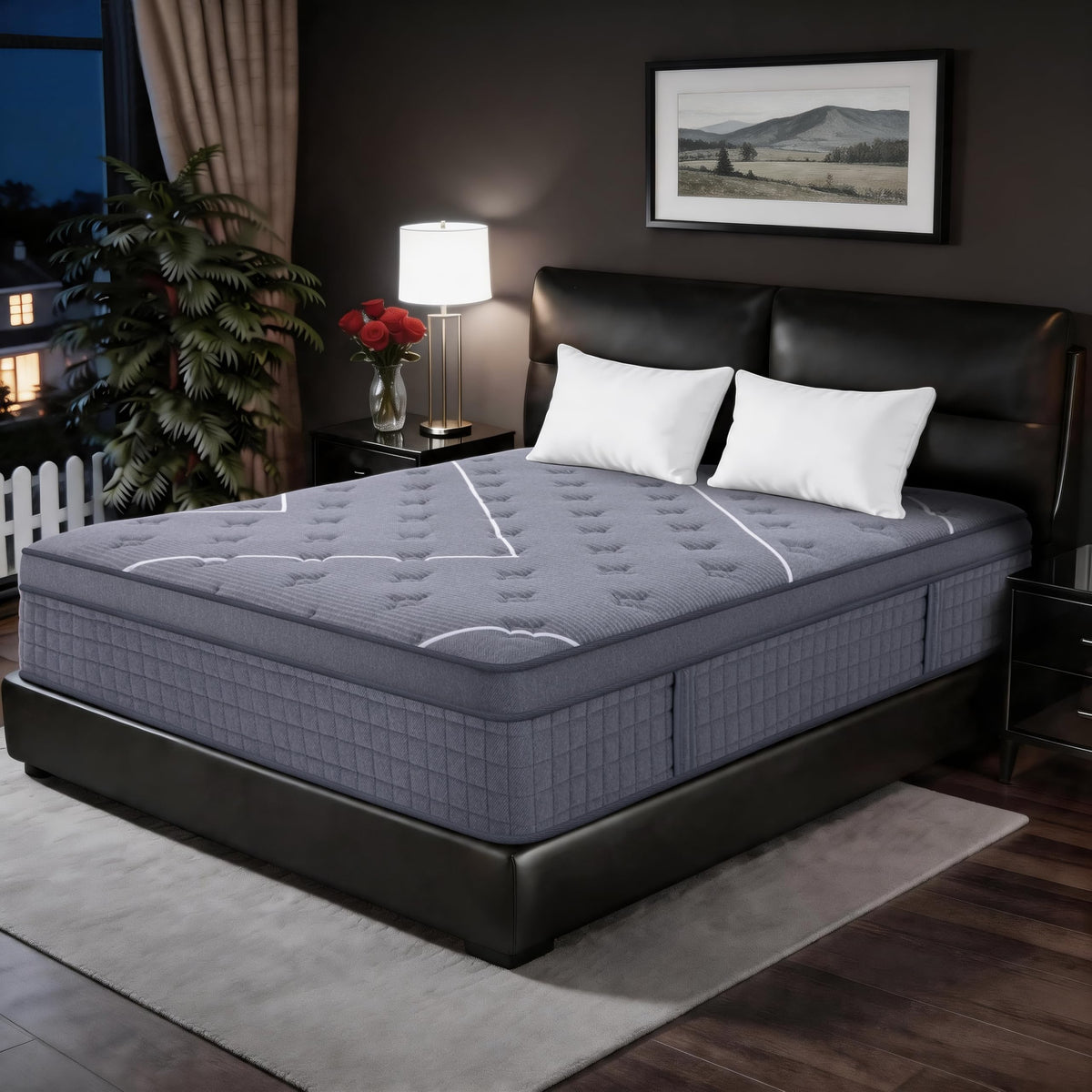 Full Size 12 Inch Gel Memory Foam Pocket Spring Medium Firm Mattress N542