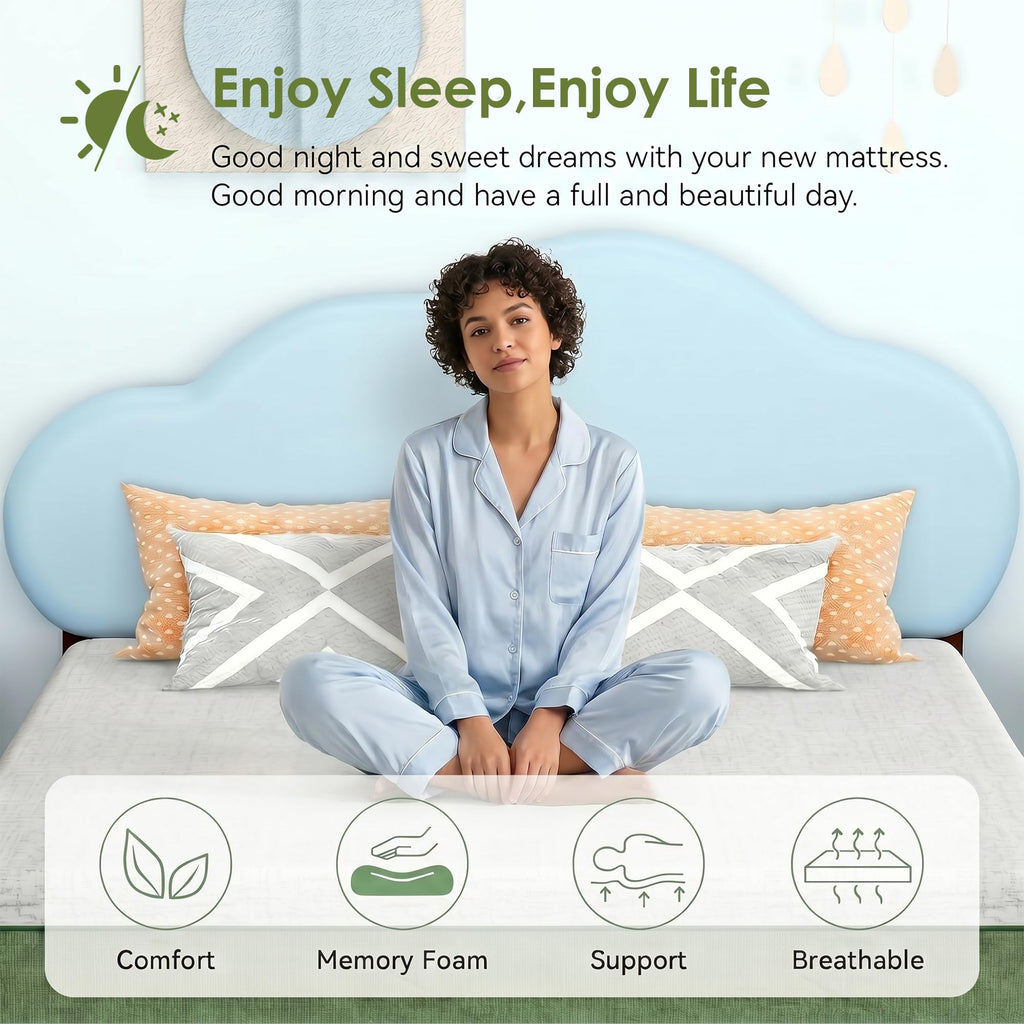 6 Inch Twin Size Cooling Gel Memory Foam Mattress N3293
